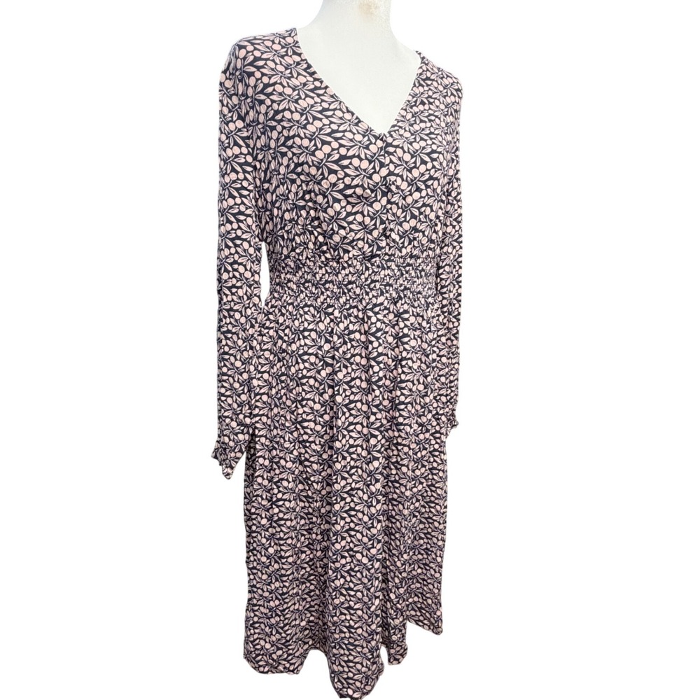 NWT Boden Susannah Flowy Floral Midi Dress Size 8 Pink Navy Boho Fairy Dainty